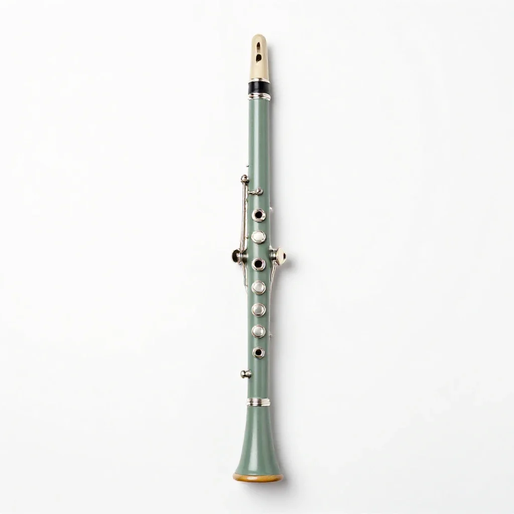 Oboe da caccia isolated on a white background