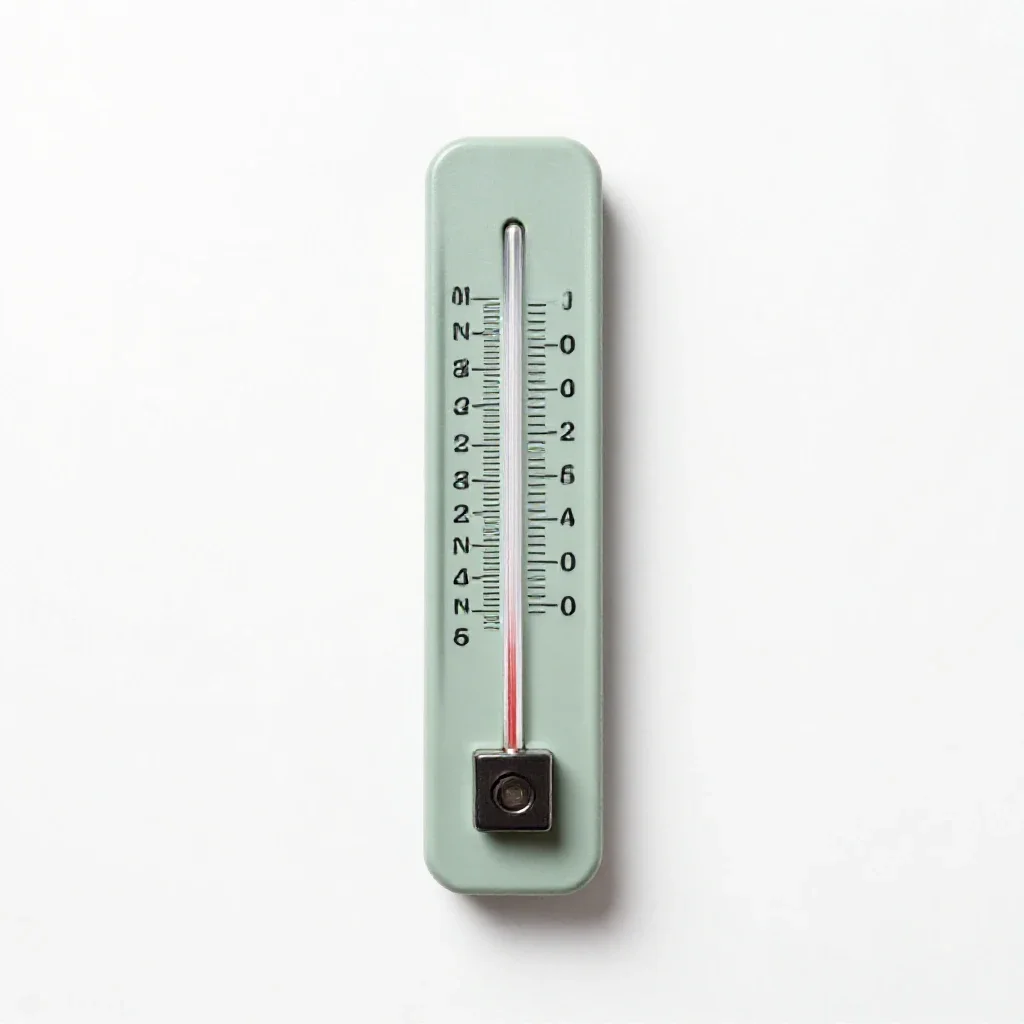 Gas thermometer isolated on a white background