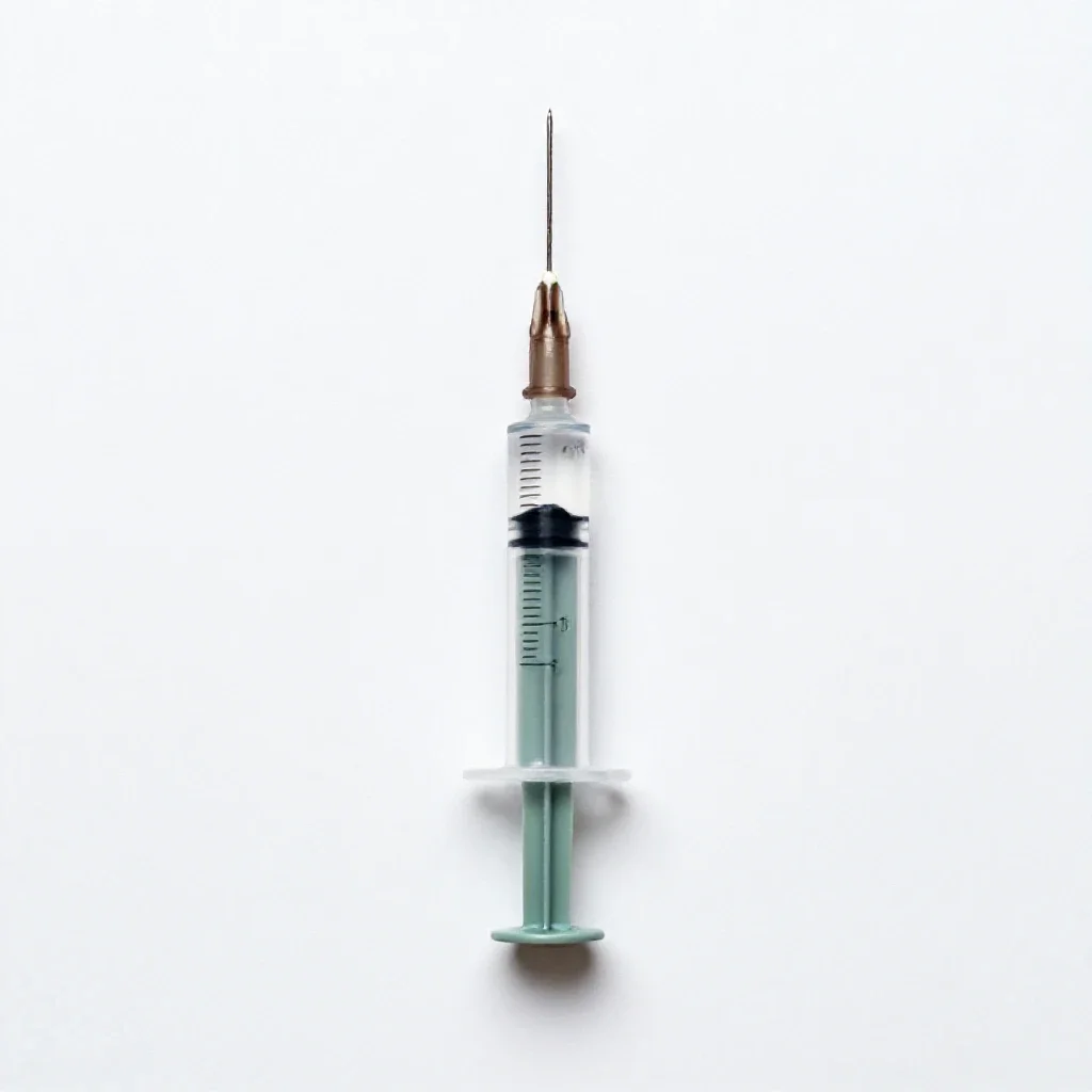 Hypodermic syringe isolated on a white background