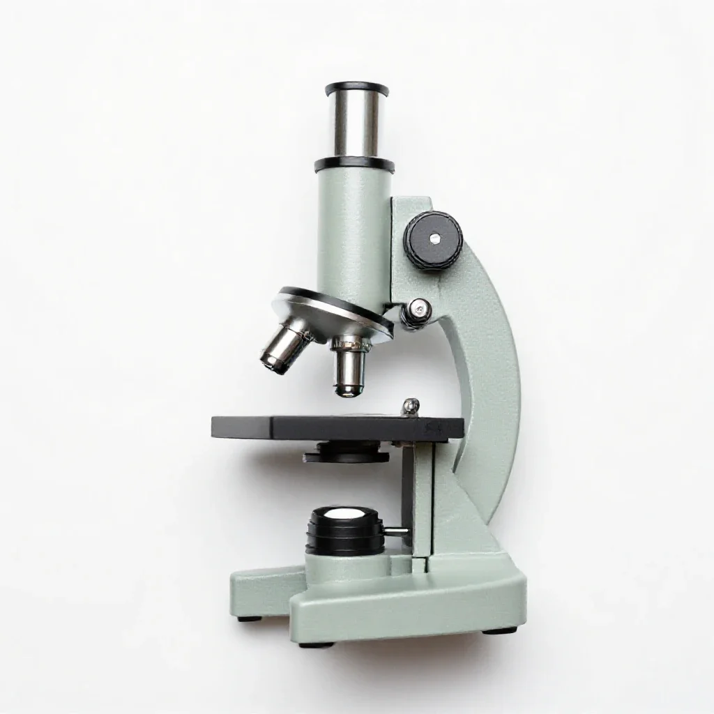 Light microscope isolated on a white background