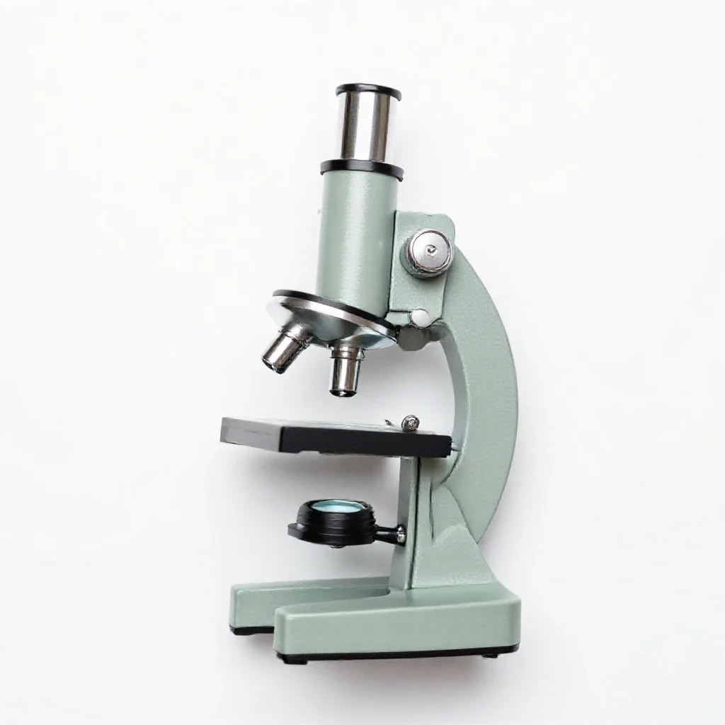 Microscope isolated on a white background