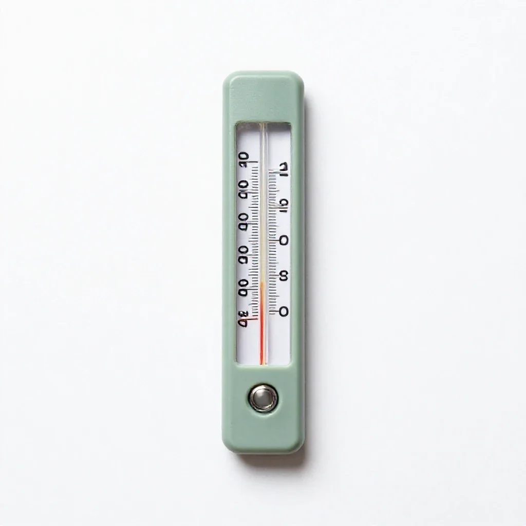 Self-registering thermometer isolated on a white background