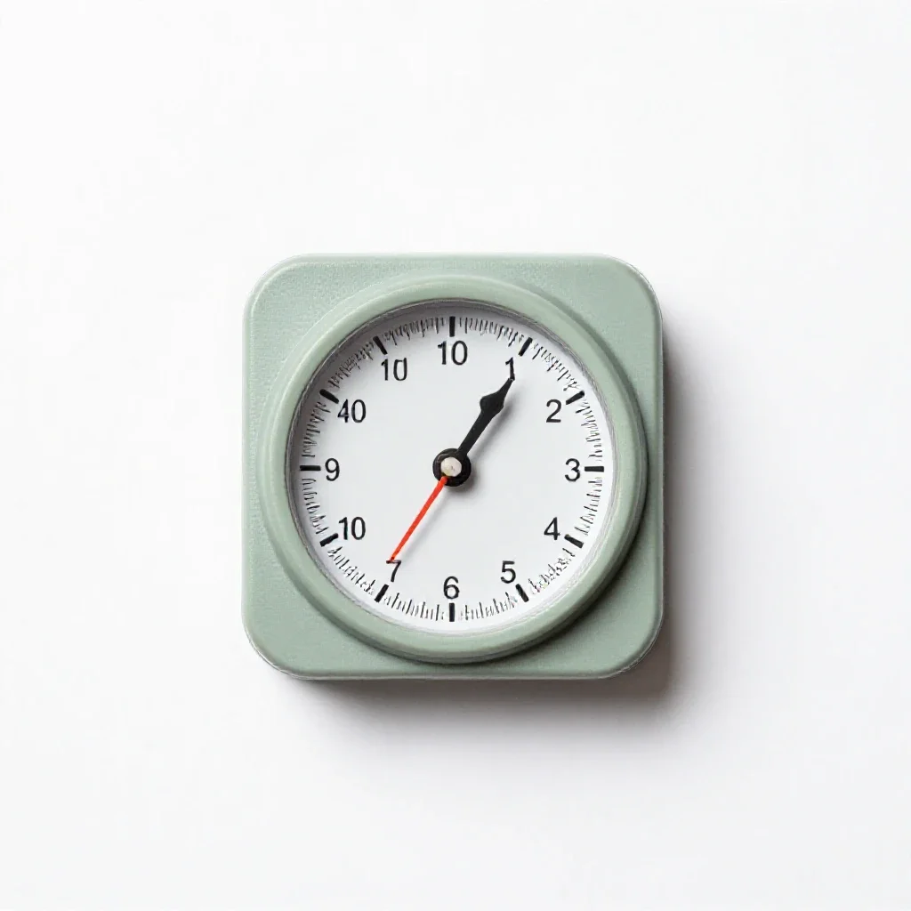 Time-delay measuring instrument isolated on a white background