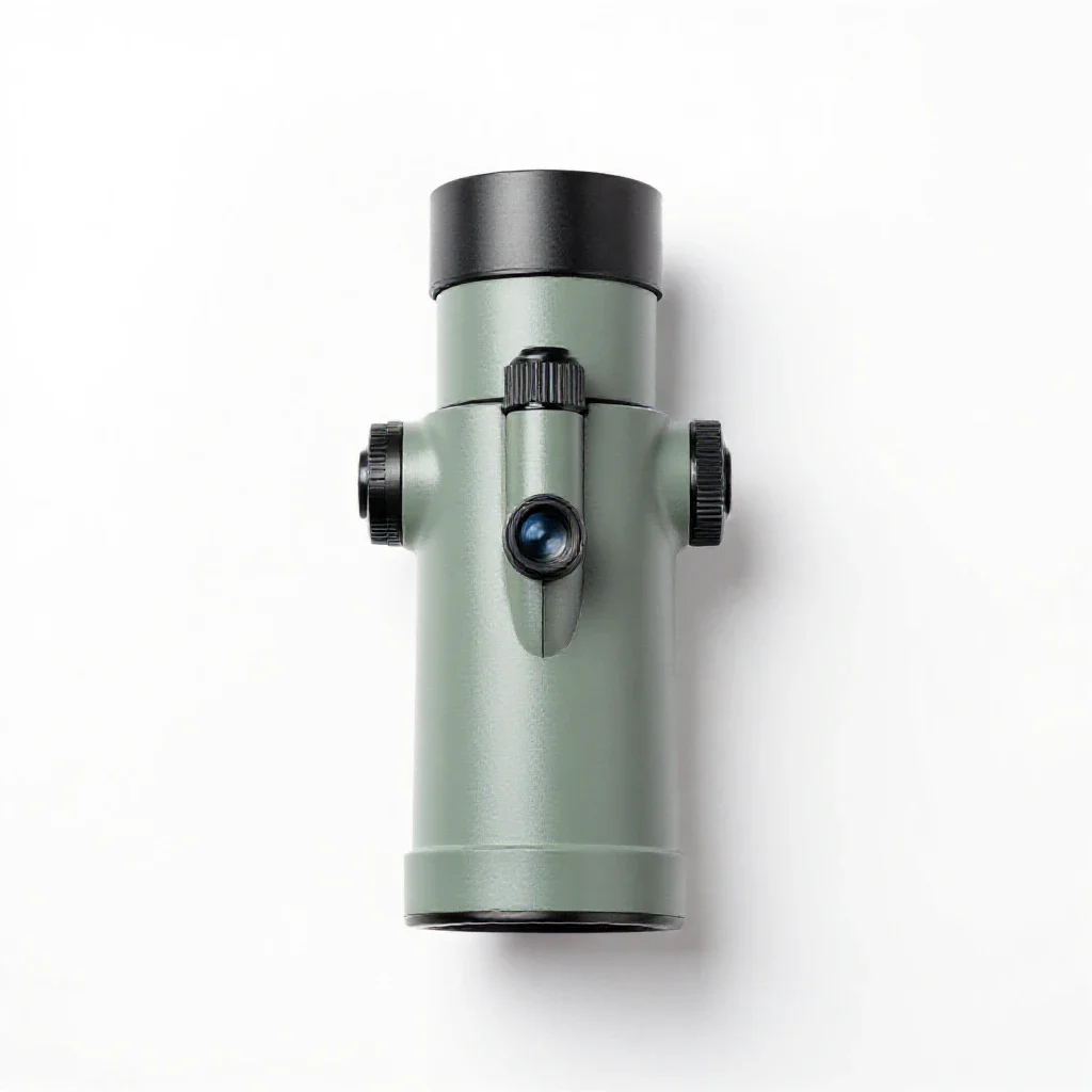 Optical telescope isolated on a white background