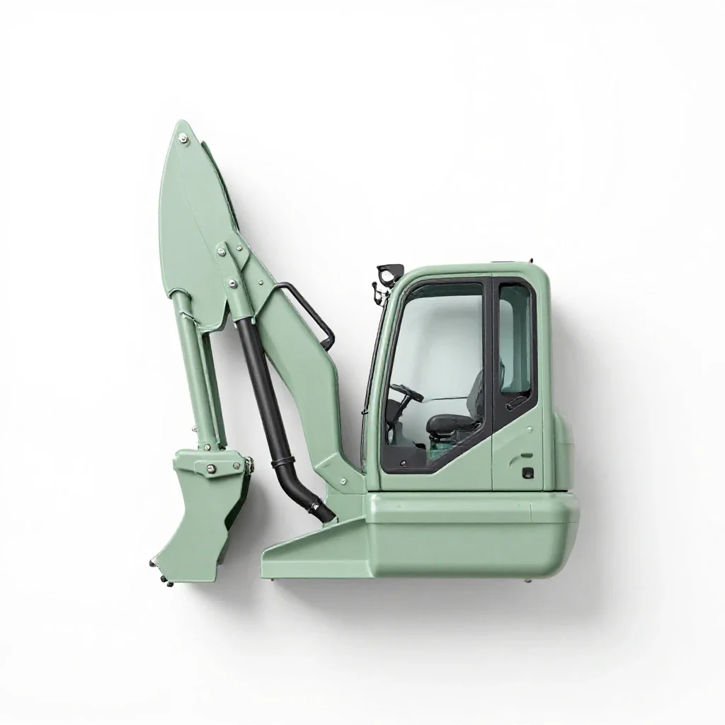 Backhoe isolated on a white background