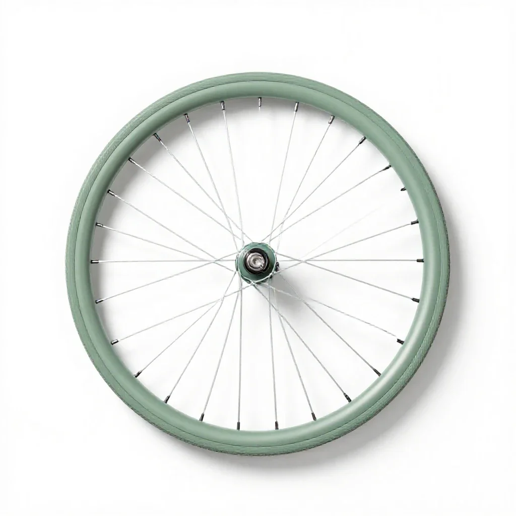 Bicycle wheel isolated on a white background