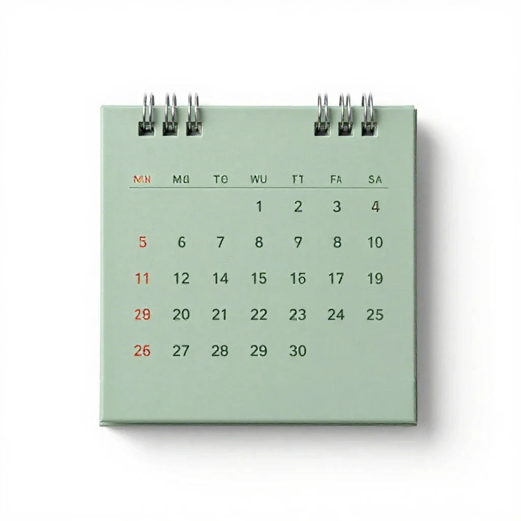 Calender isolated on a white background