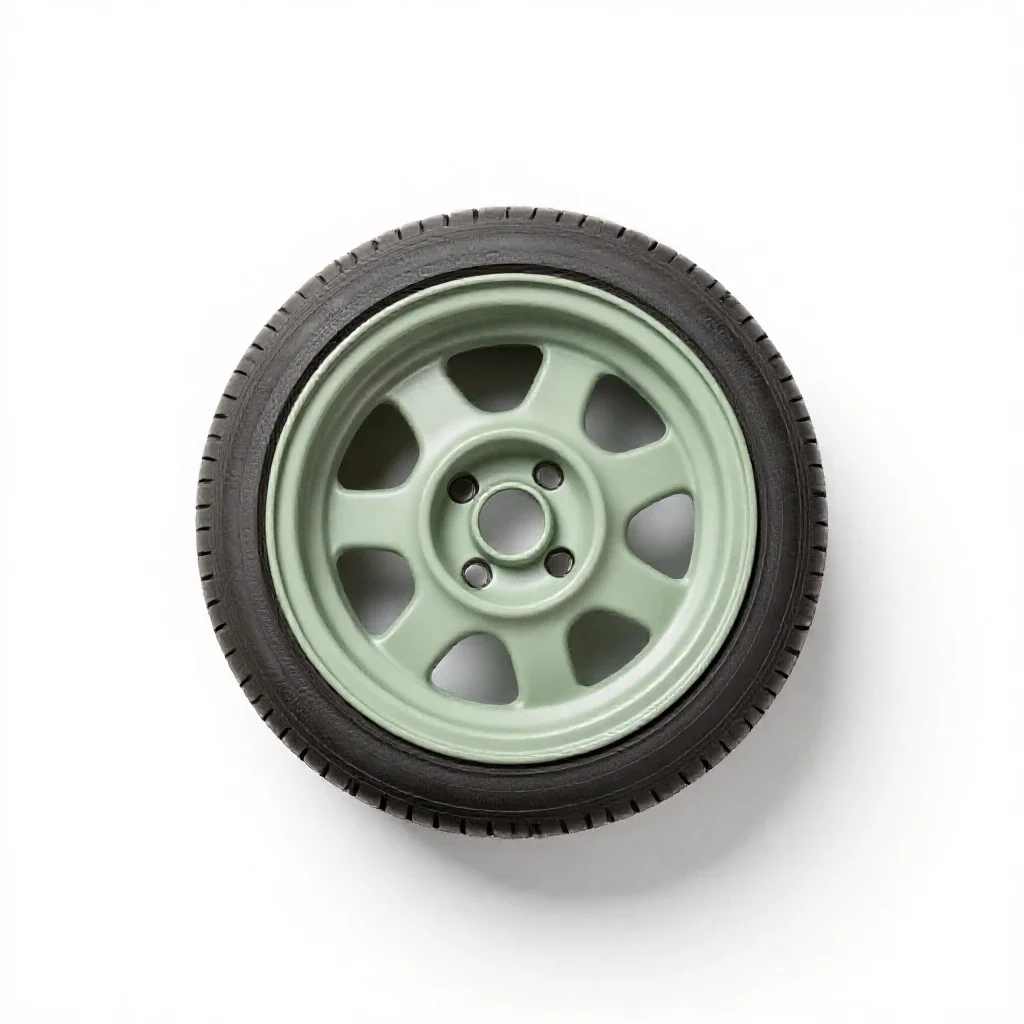 Car wheel isolated on a white background