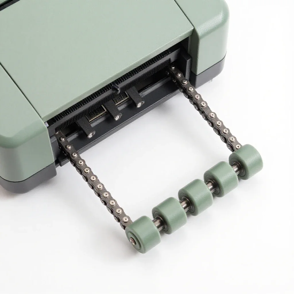 Chain printer isolated on a white background