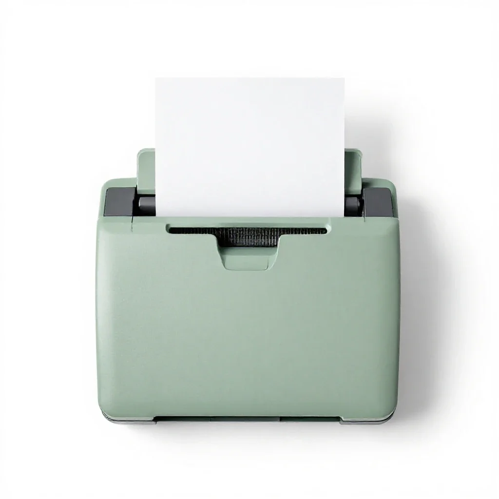 Character printer isolated on a white background