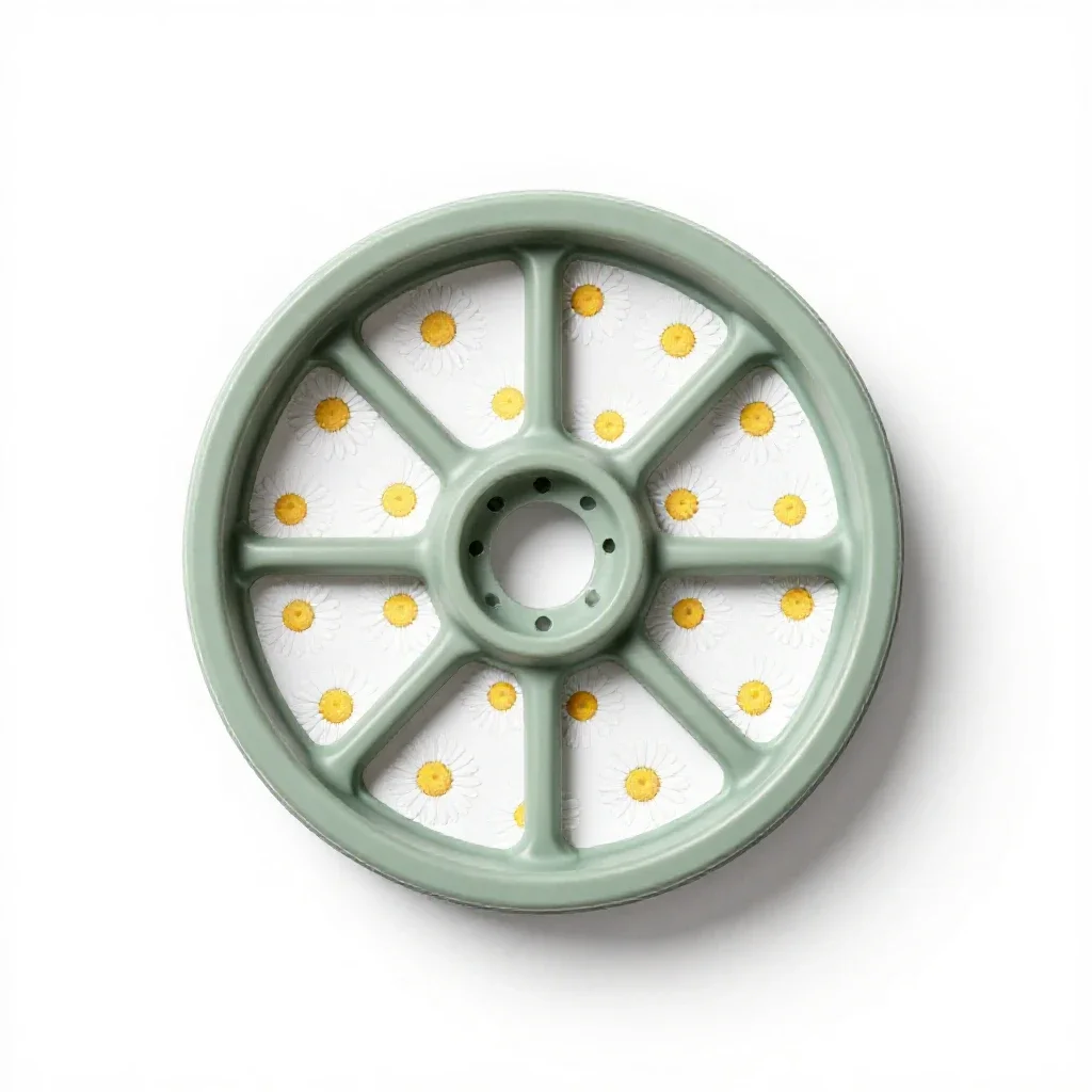 Daisy print wheel isolated on a white background