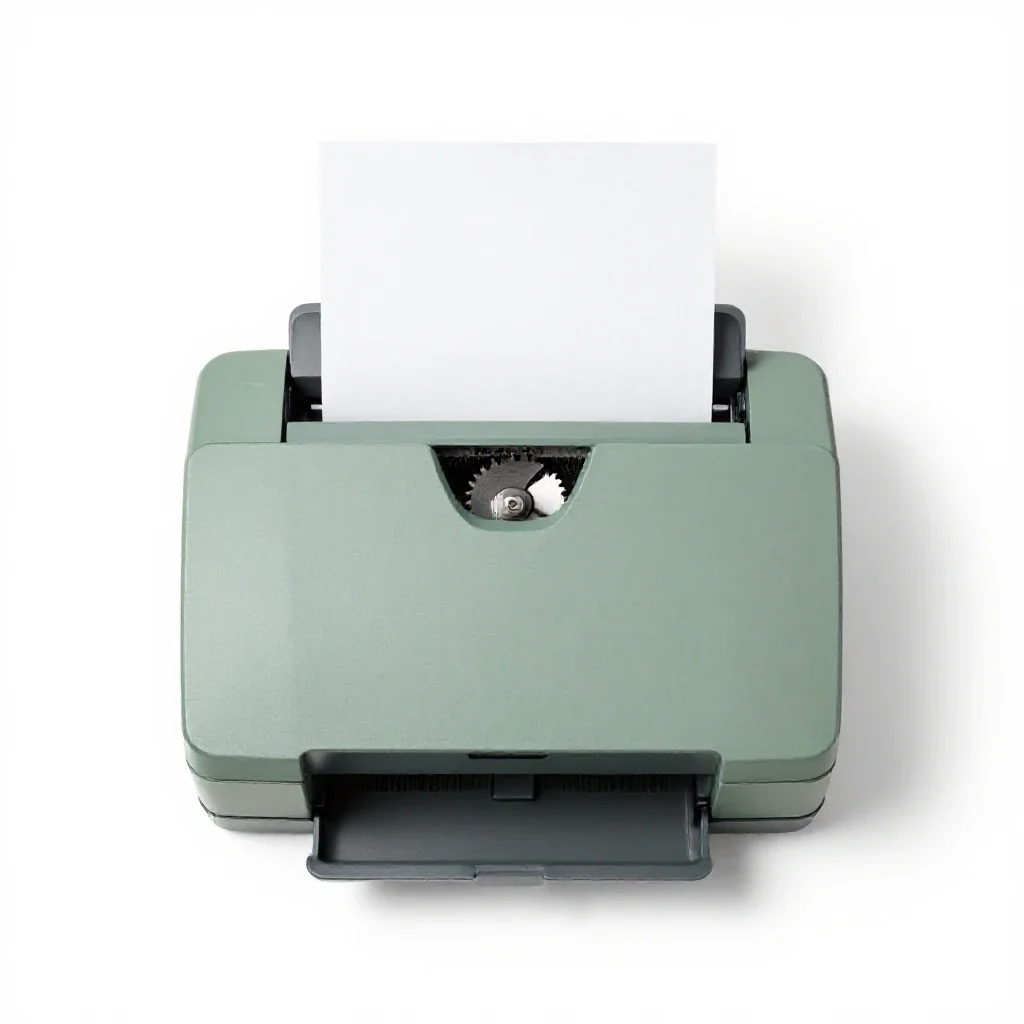 Daisywheel printer isolated on a white background