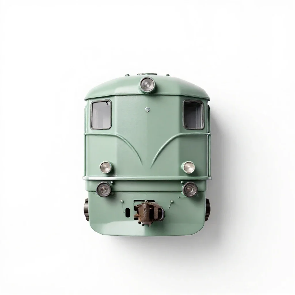 Diesel-electric locomotive isolated on a white background