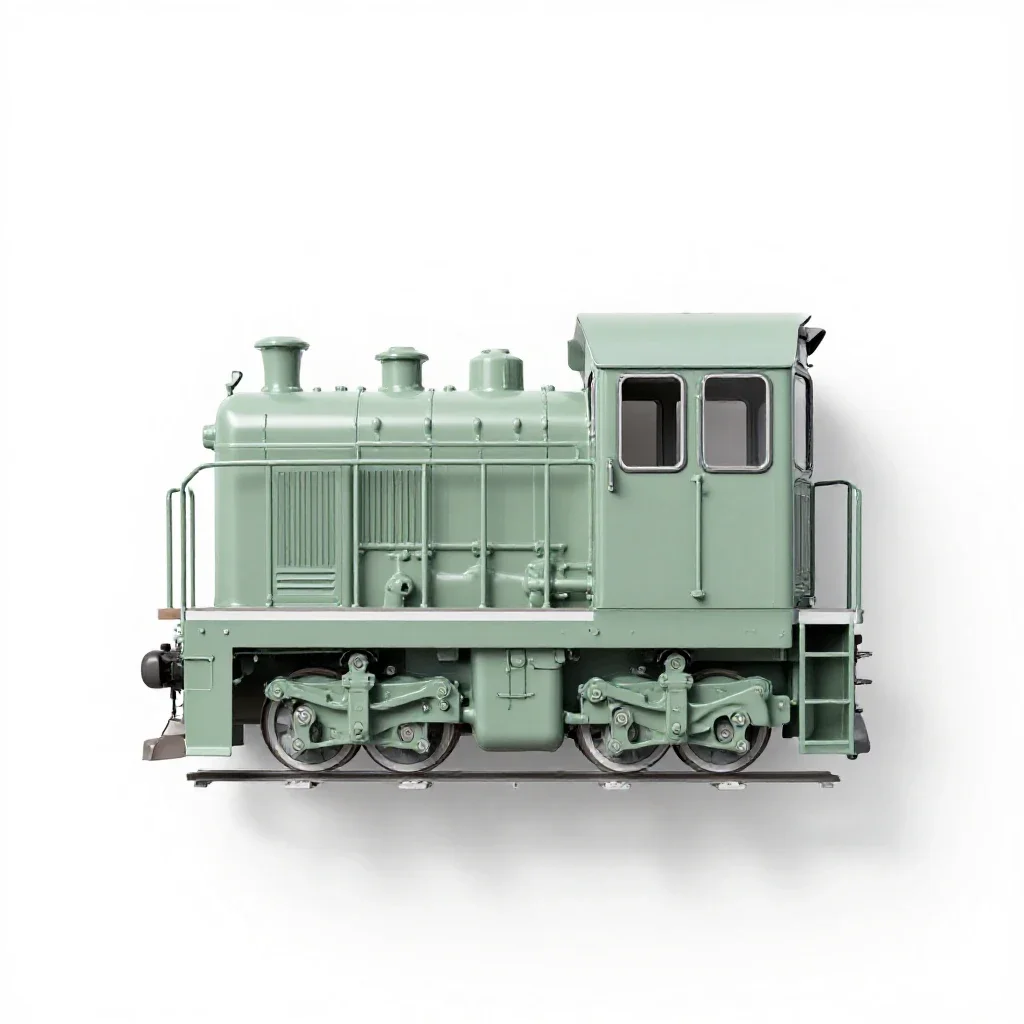 Diesel-hydraulic locomotive isolated on a white background