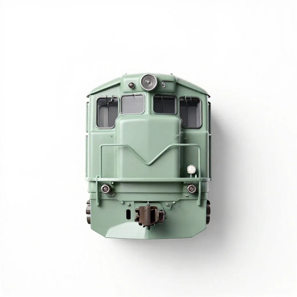 Diesel locomotive isolated on a white background