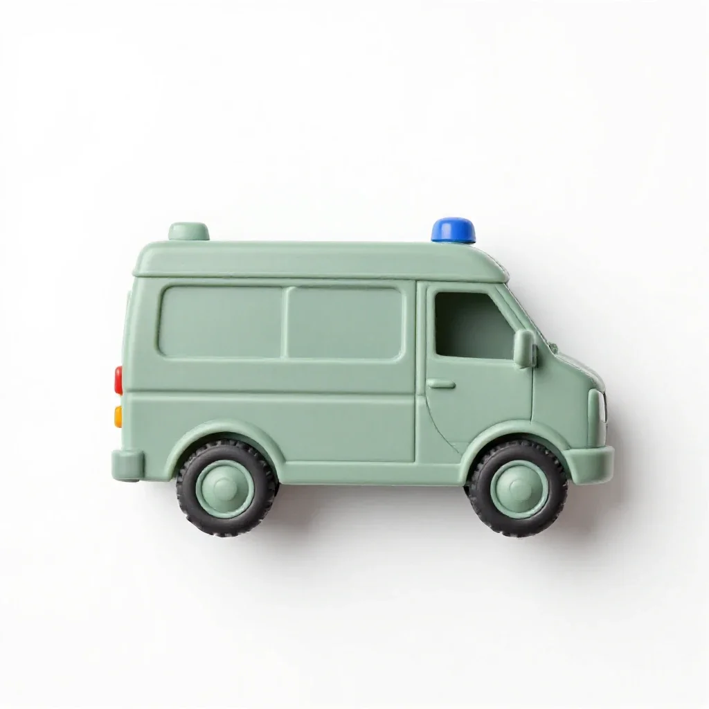 Funny wagon isolated on a white background
