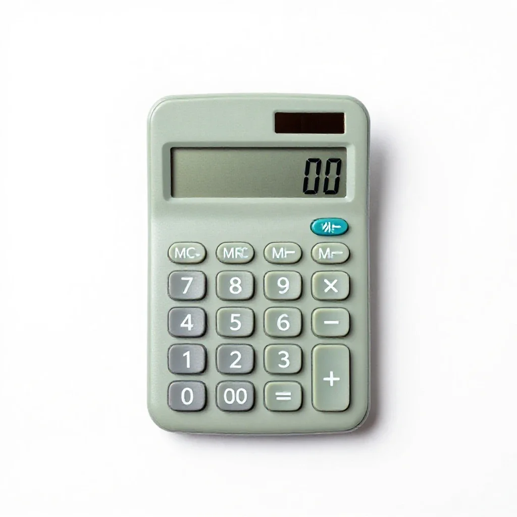 Hand calculator isolated on a white background