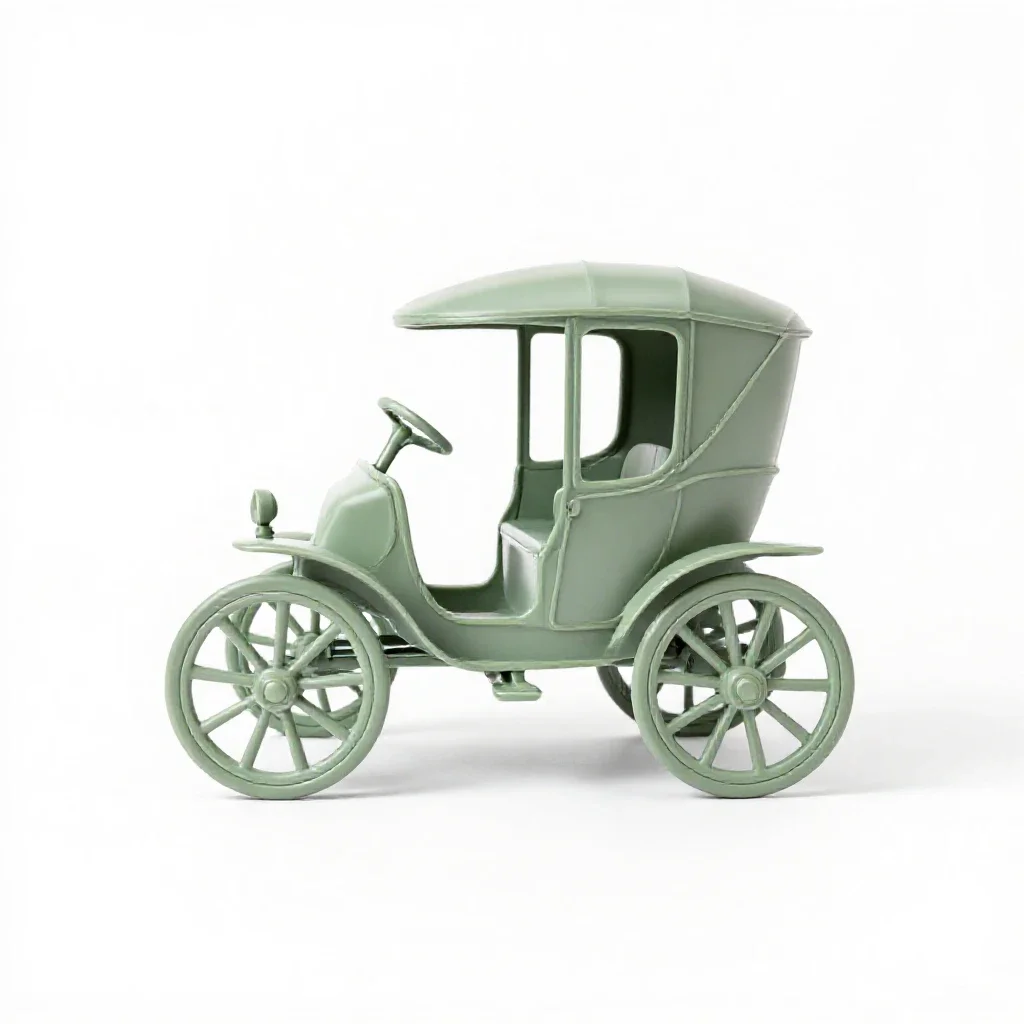 Horseless carriage isolated on a white background