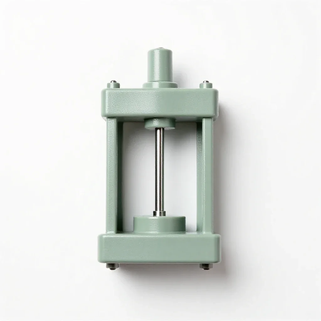 Hydraulic press isolated on a white background