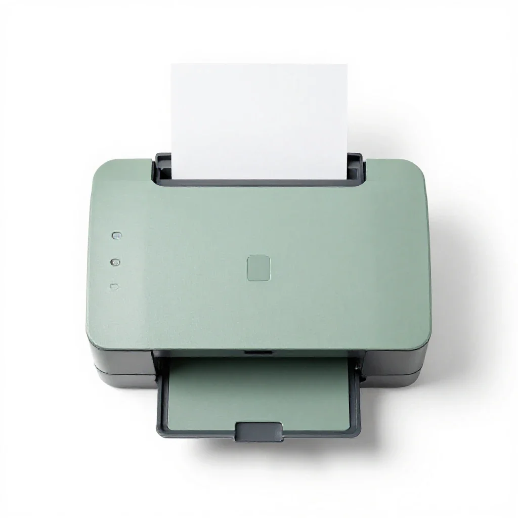 Laser printer isolated on a white background