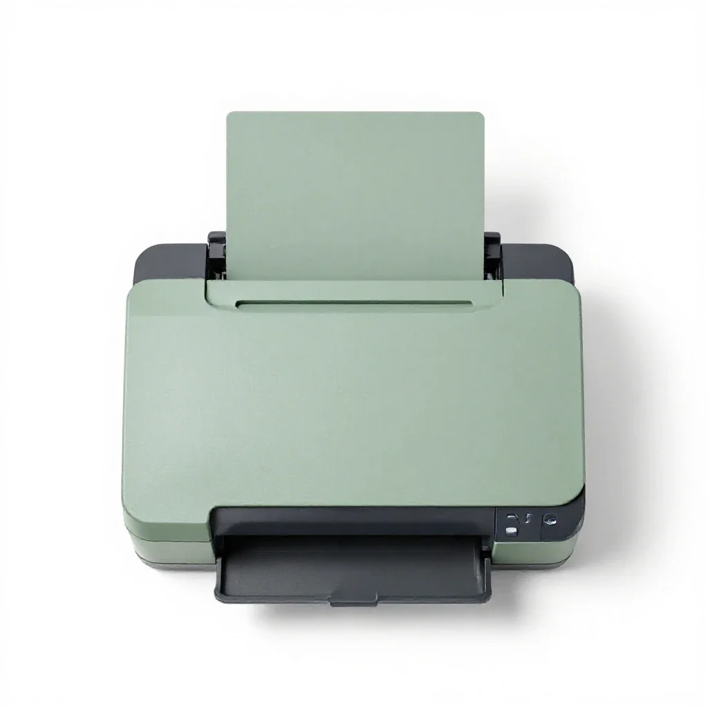 Line printer isolated on a white background