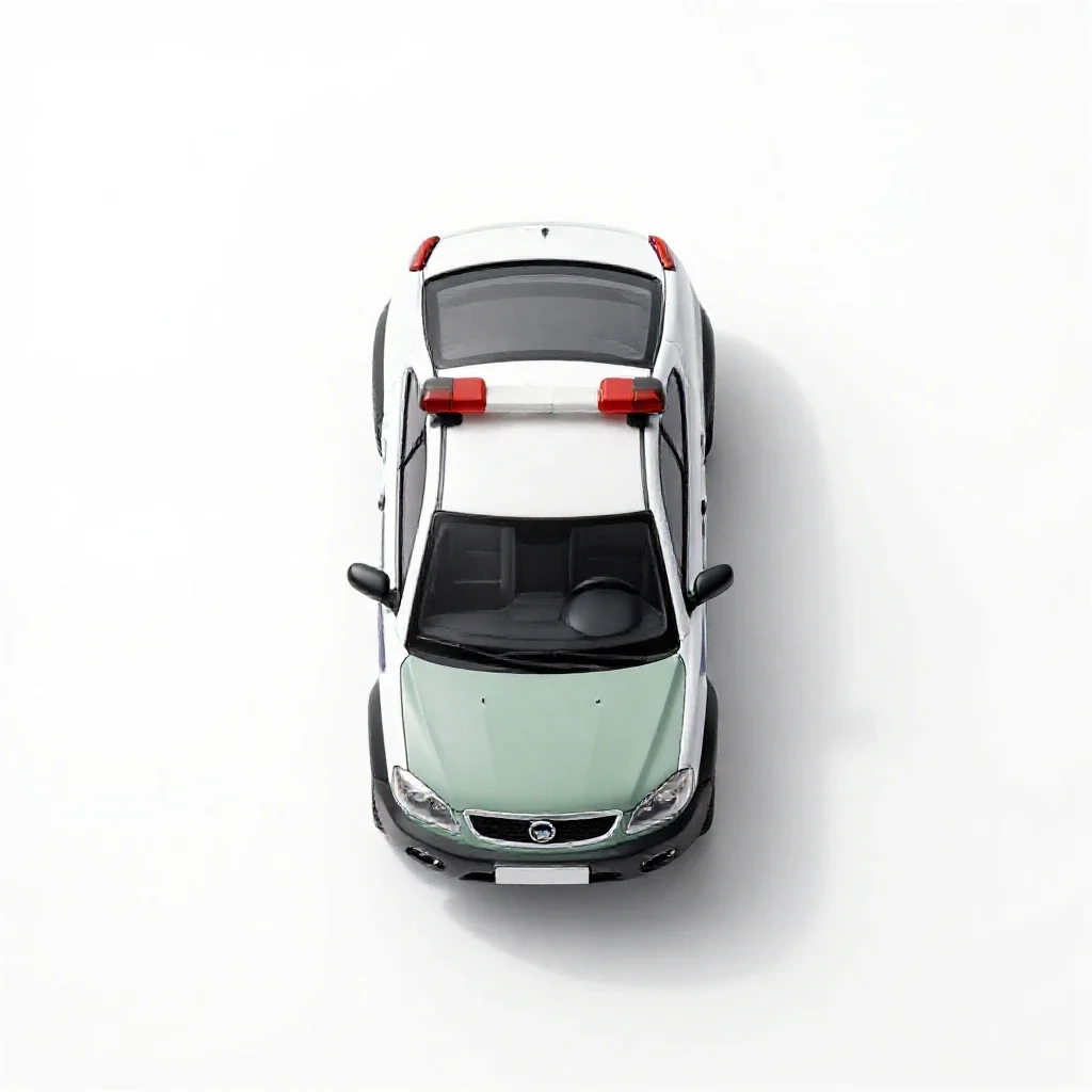 Panda car isolated on a white background