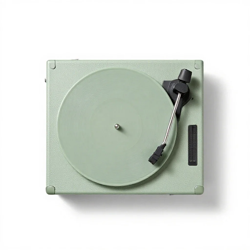 Record player isolated on a white background