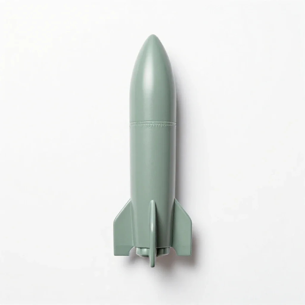 Space rocket isolated on a white background