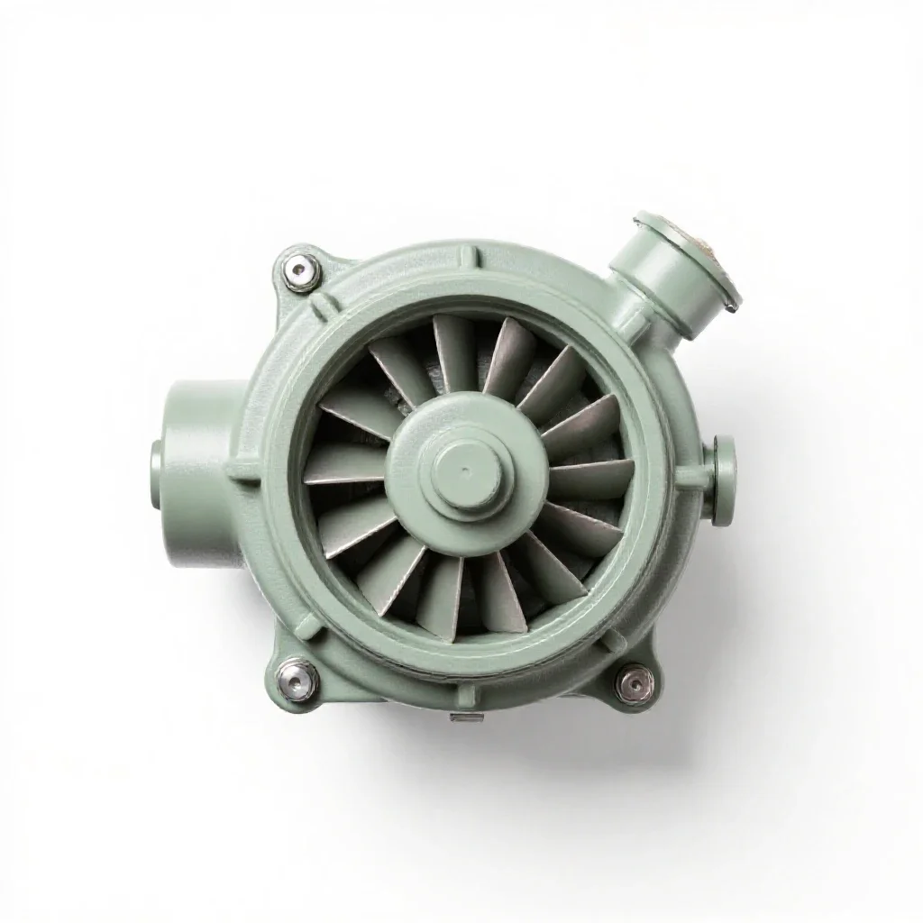 Steam turbine isolated on a white background