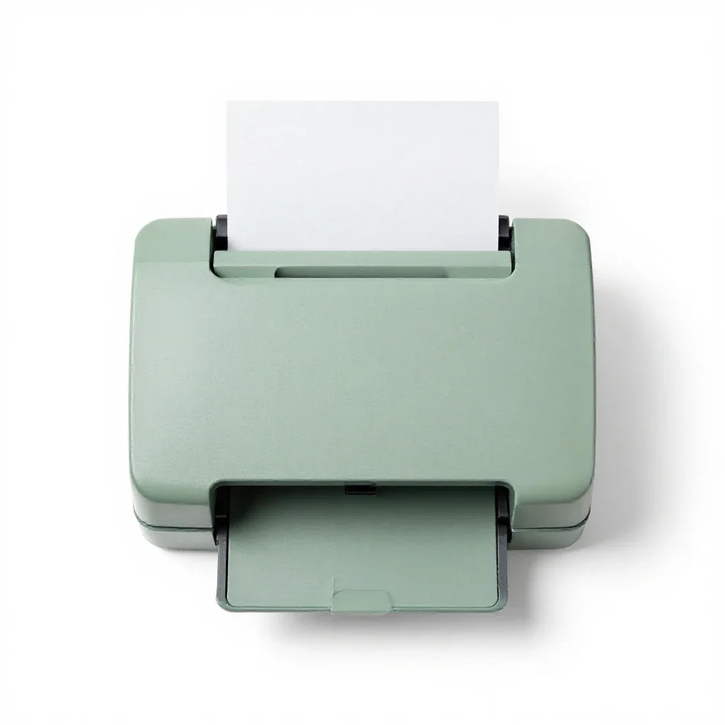 Thermal printer isolated on a white background
