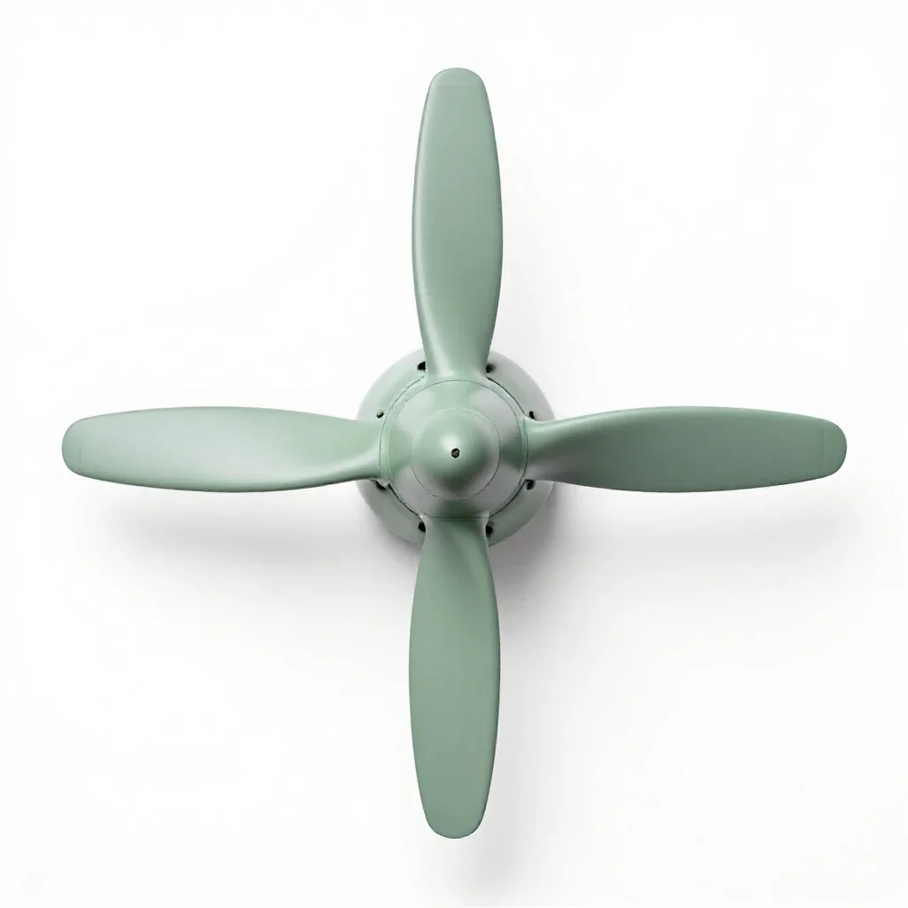 Variable-pitch propeller isolated on a white background