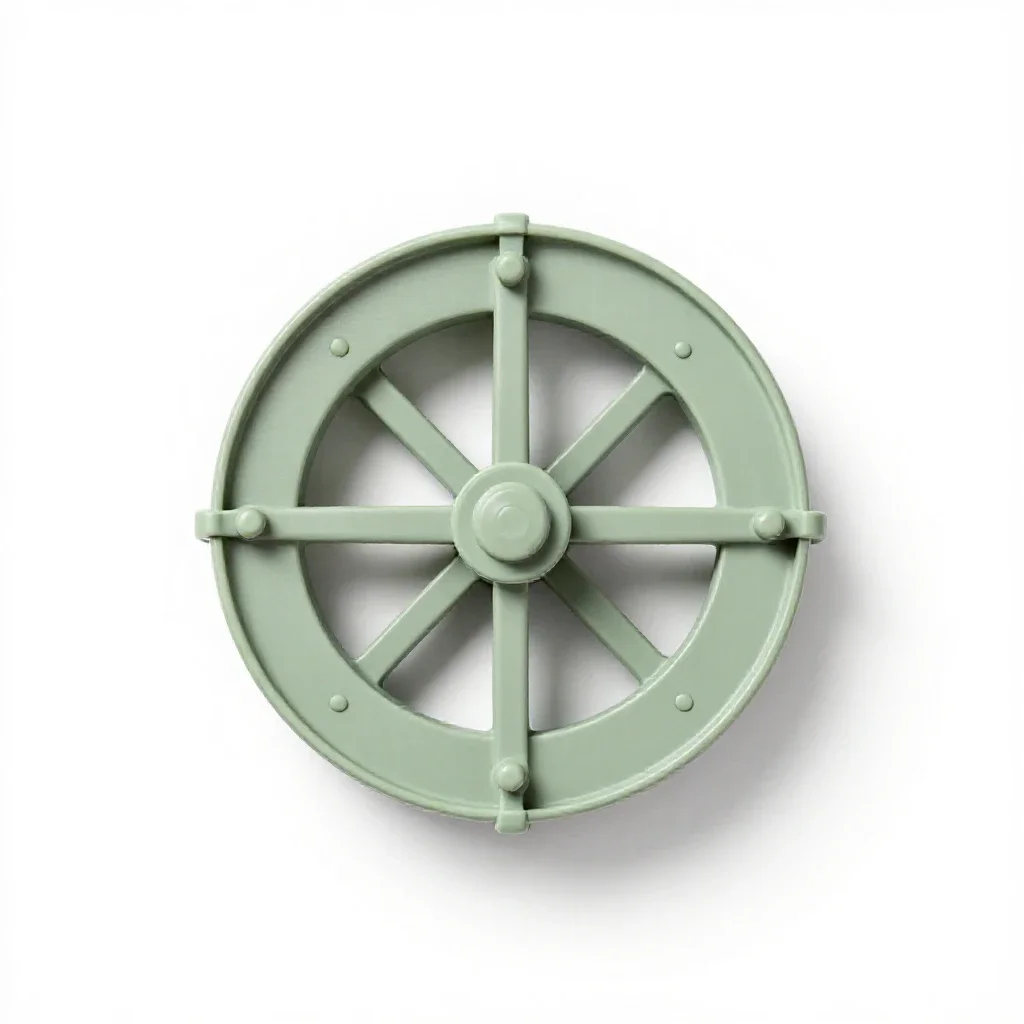 Water mill isolated on a white background