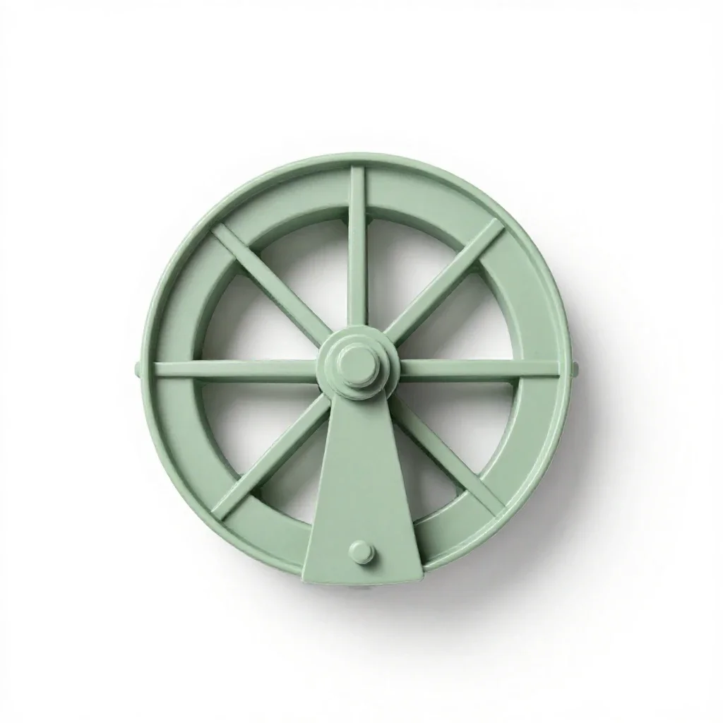 Waterwheel isolated on a white background