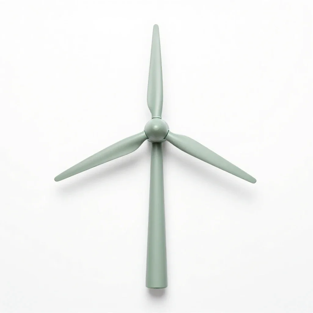 Wind turbine isolated on a white background