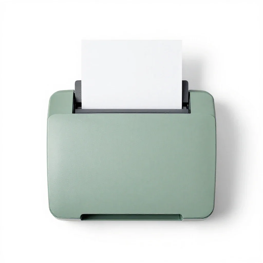 Addressing machine isolated on a white background