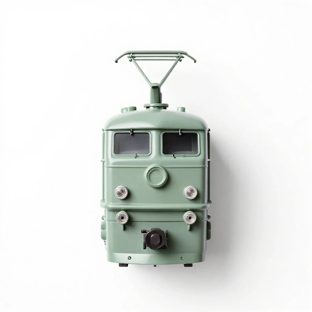 Electric locomotive isolated on a white background