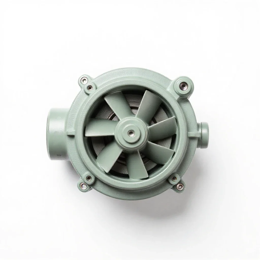 Impulse turbine isolated on a white background
