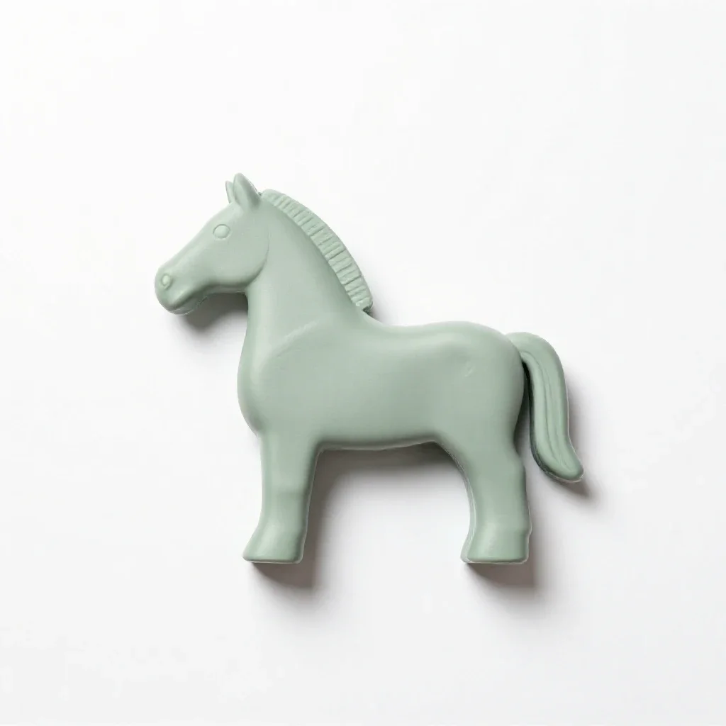 Iron horse isolated on a white background