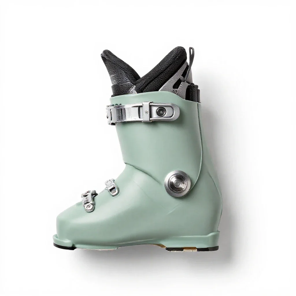 Ski boot isolated on a white background