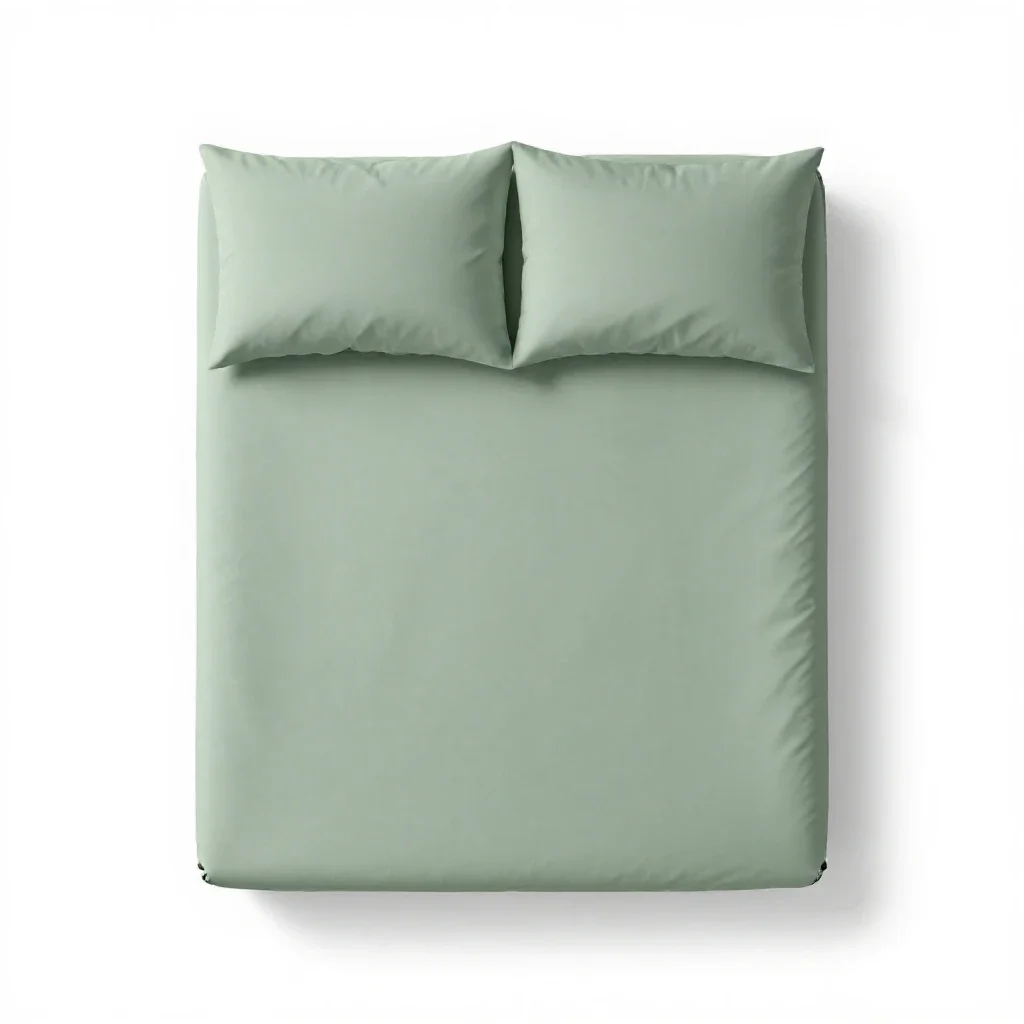 Double bed isolated on a white background