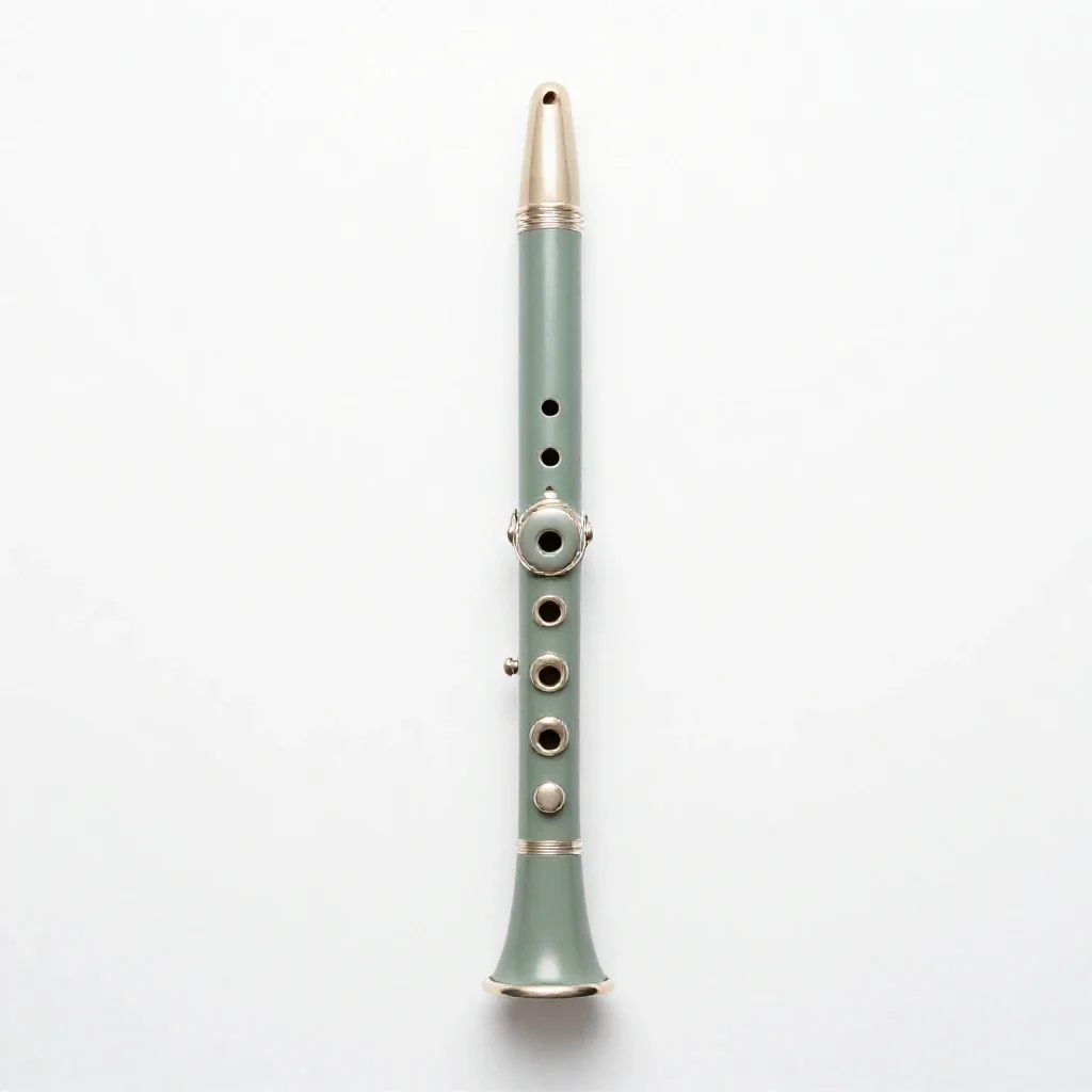 Single-reed instrument isolated on a white background