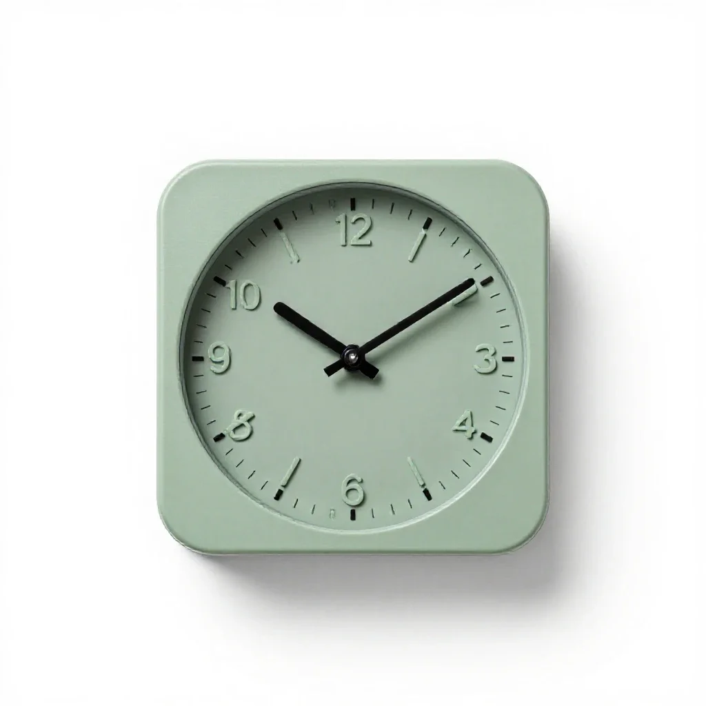 Turret clock isolated on a white background