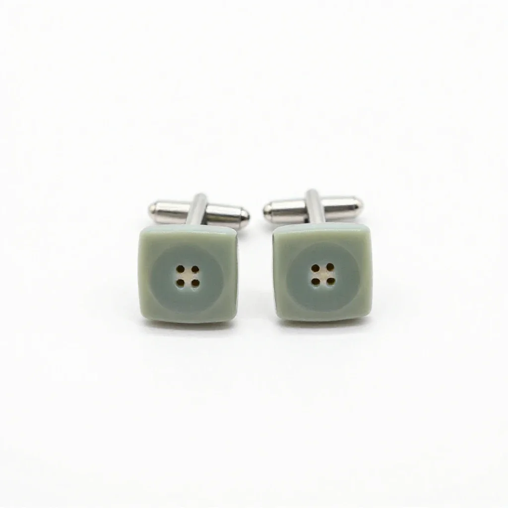 Cufflink isolated on a white background