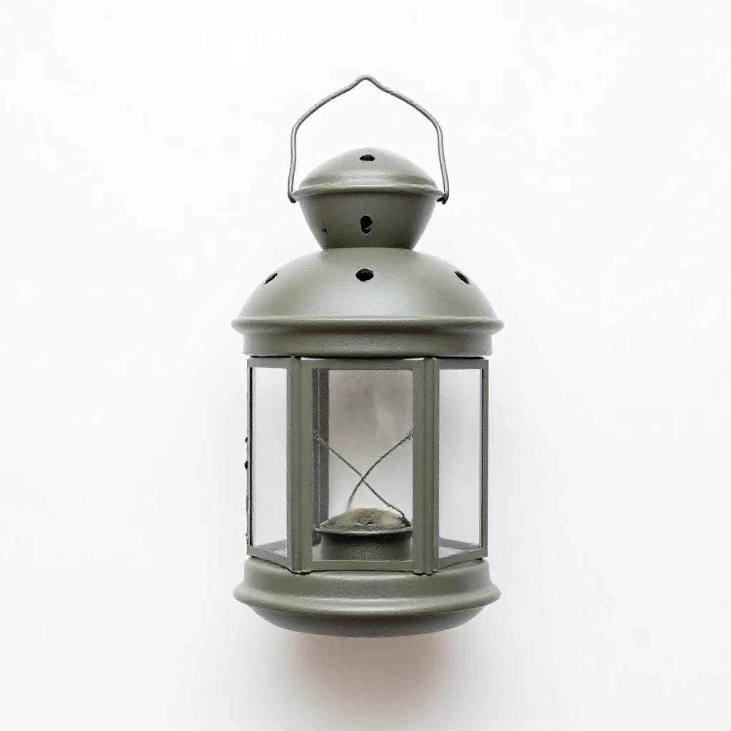 Dark lantern isolated on a white background