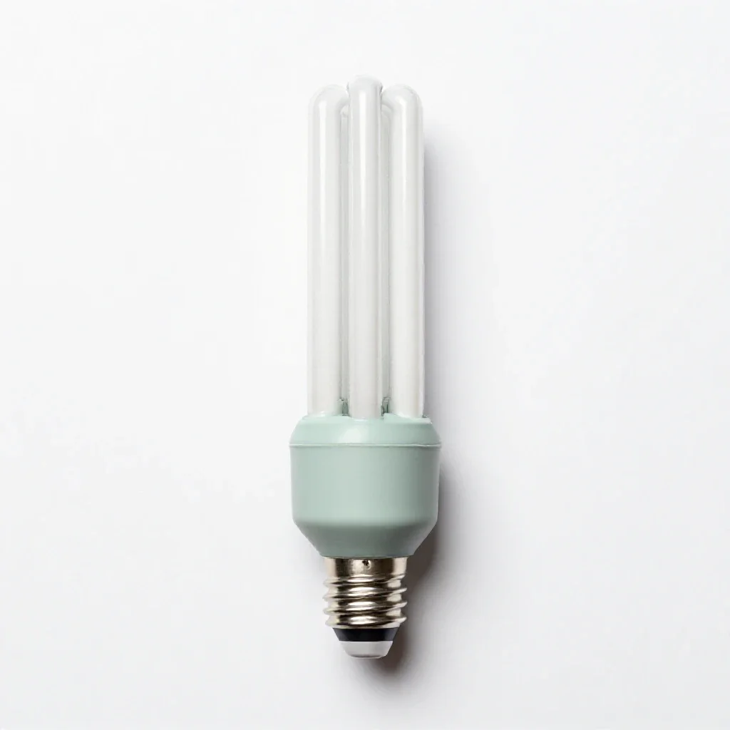 Fluorescent lamp isolated on a white background