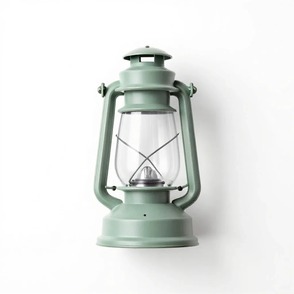Hurricane lamp isolated on a white background