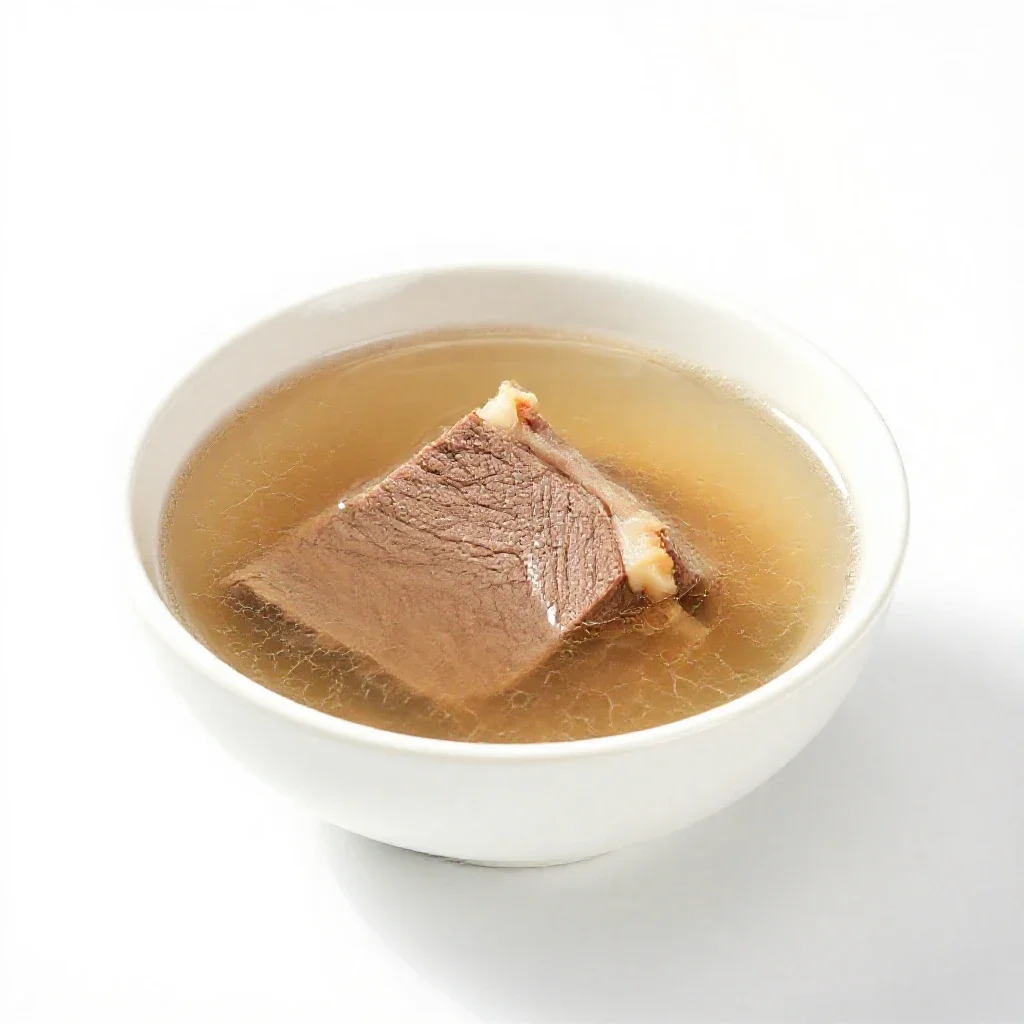 Beef broth isolated on a white background