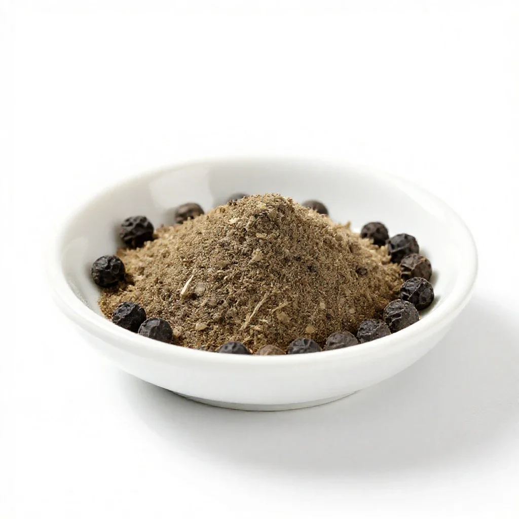 Black pepper isolated on a white background