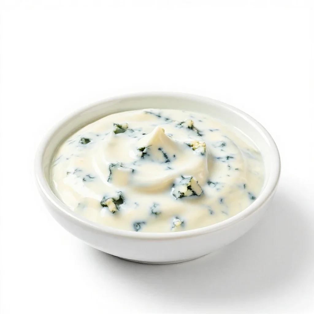 Bleu cheese dressing isolated on a white background