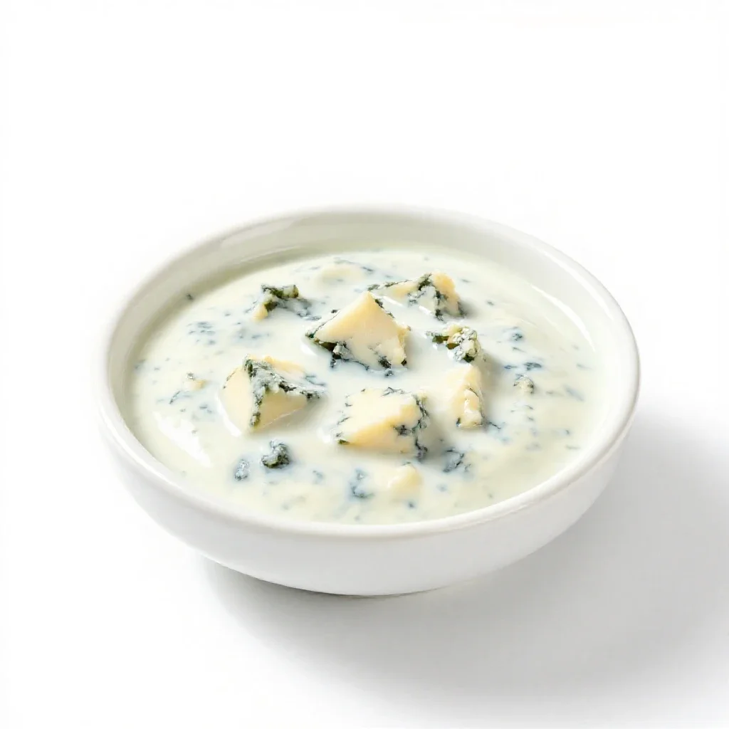 Blue cheese dressing isolated on a white background